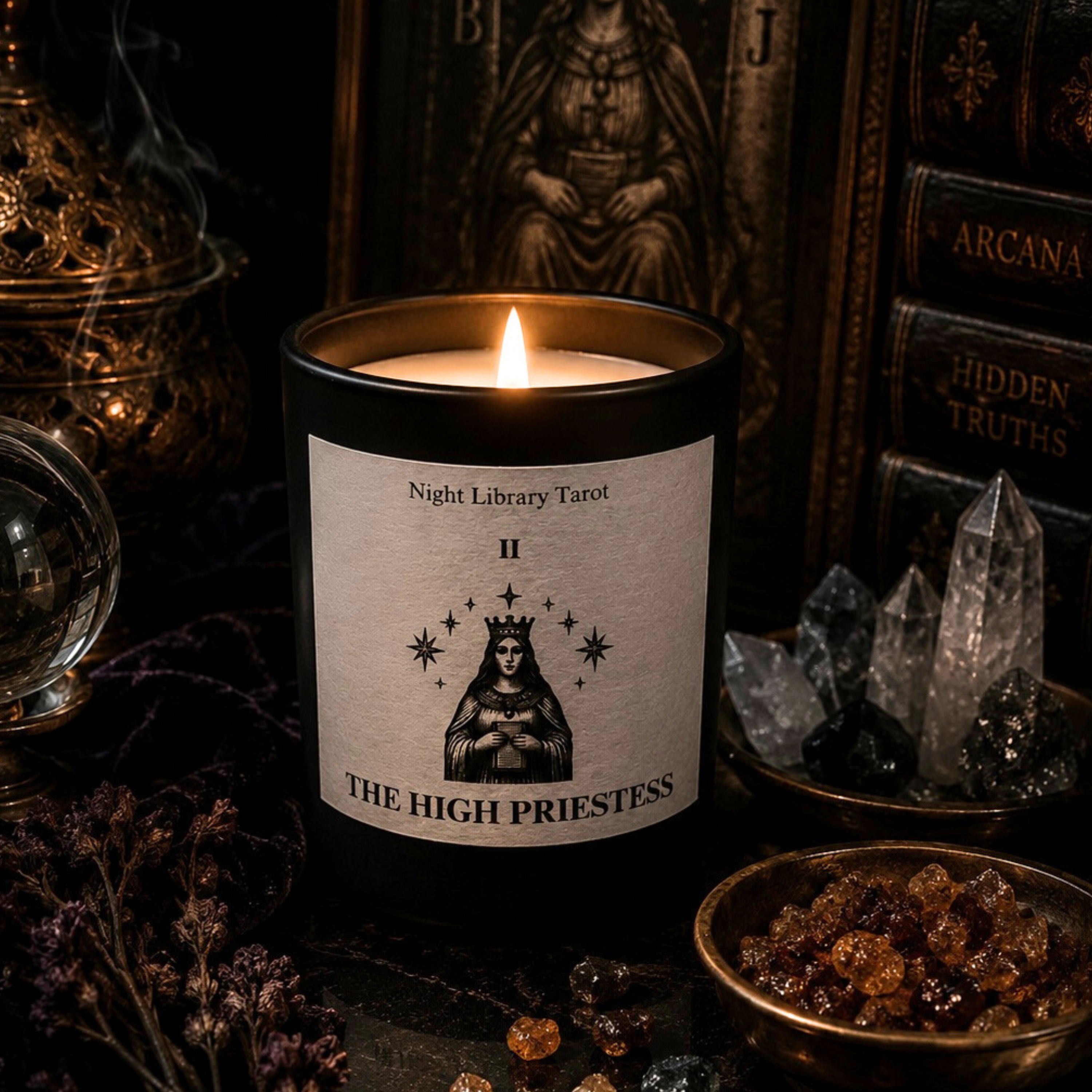 The High Priestess Tarot Candle
